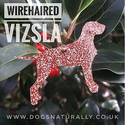 Wirehaired Vizsla Glitter Decoration (Choose from 11 colours or Mix)